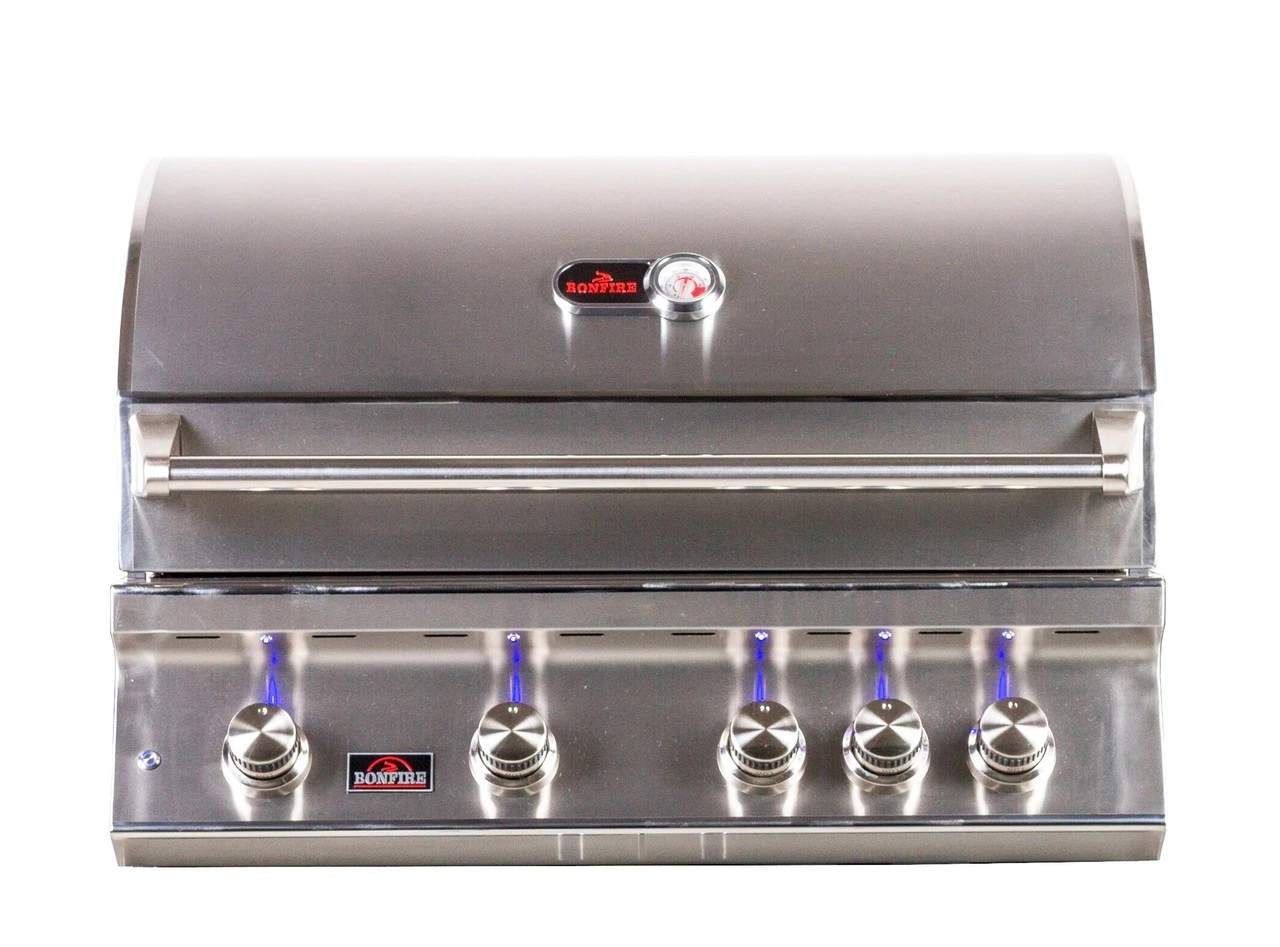 Bonfire 34" 4 Burner Built-in Premium Grill 1 Bonfire 34" 4 Burner Built-in Premium Grill
