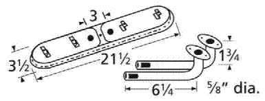 Charbroil Stainless Steel Oval Burner - 12222-76442 2 Charbroil Stainless Steel Oval Burner - 12222-76442 - Image 2