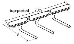 20 1/2 X 8, Stainless Burner, Aussie