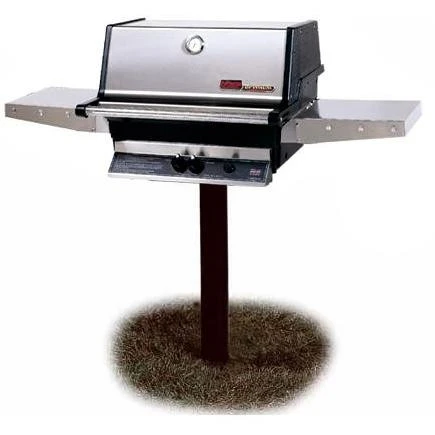 MHP TJK2-NS Natural Gas Grill W/ SearMagic Grids On In-Ground Post 1 MHP TJK2-NS Natural Gas Grill W/ SearMagic Grids On In-Ground Post
